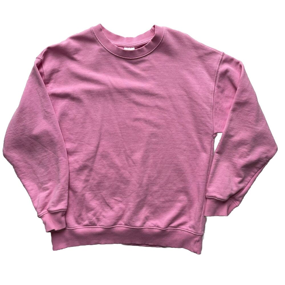 ZARA Kids Pink Crewneck Pullover Sweatshirt Size 13-14 French Terry Long Sleeve